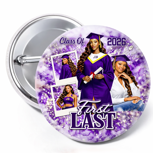 Graduation Custom Button - Set of 6 or 12