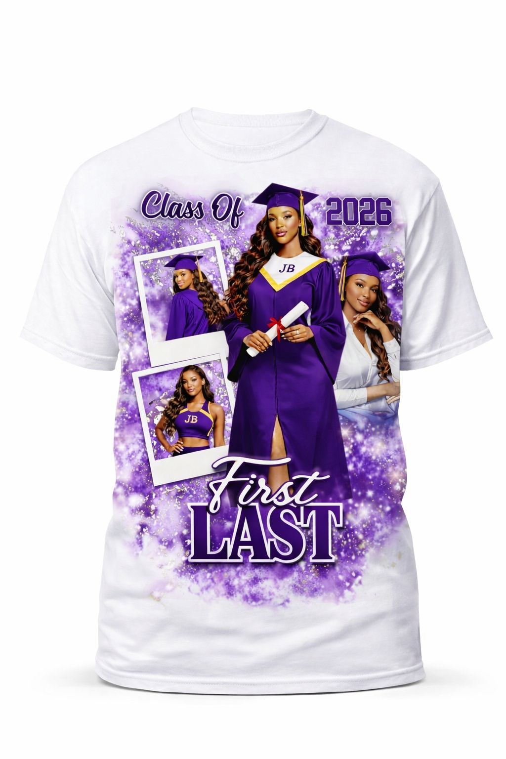 Custom Center Print Graduation T-Shirt