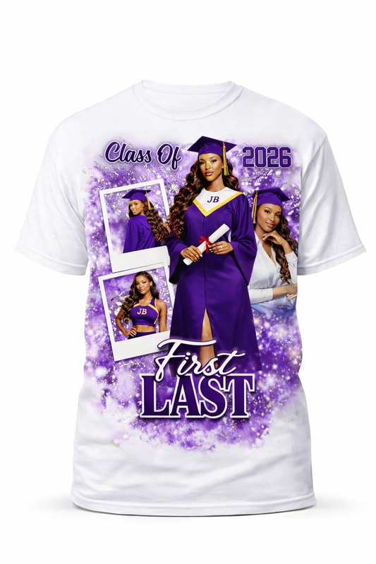 Custom Center Print Graduation T-Shirt